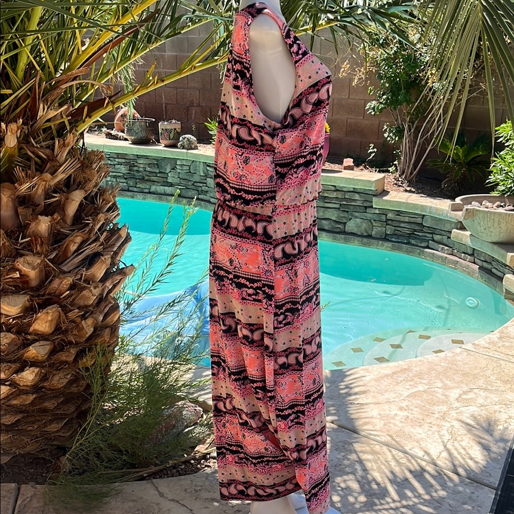 Pink Patterned Maxi Dress - Picture 4 of 5